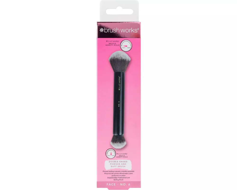 Brushworks No. 6 Brush Doppelseitig, Puder und Polieren, Synthetisch