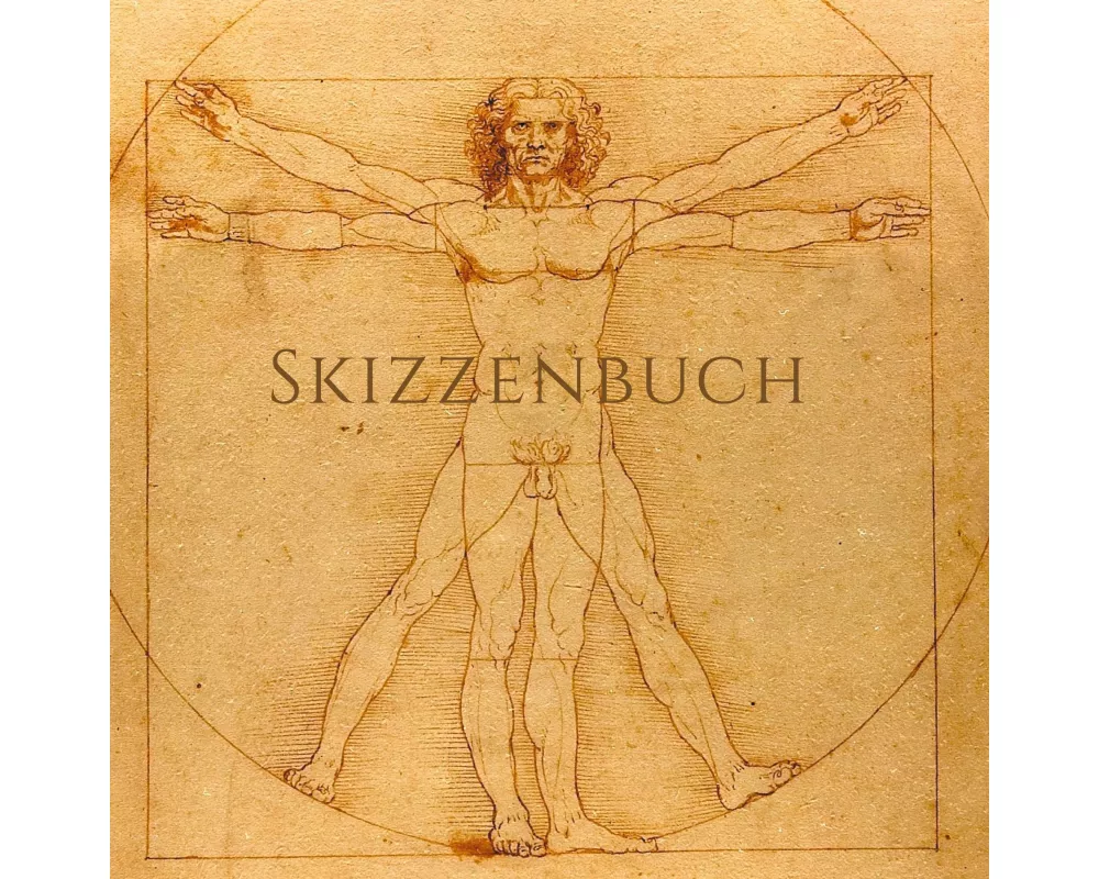 Skizzenbuch 1000 Seiten - quadratisch 21 x 21 cm - weißes Papier 90g/m² - Da Vinci - FSC Papier