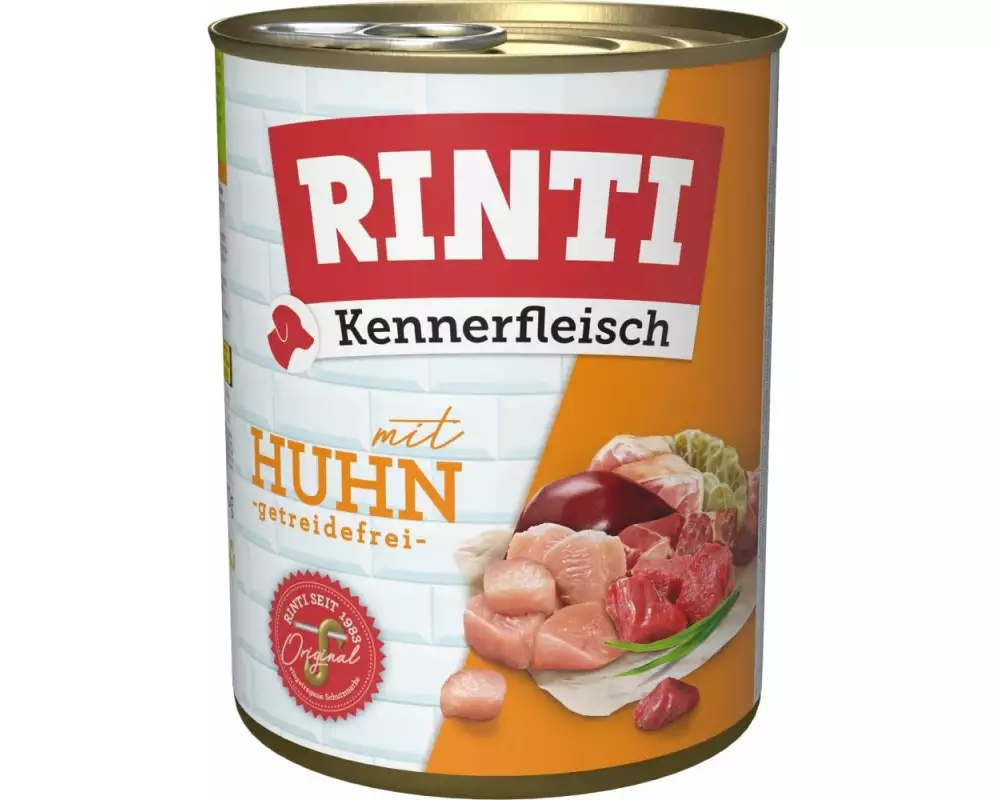 Rinti Nassfutter Kennerfleisch pur Dose Huhn, 800 g