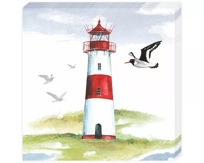 Cocktailserviette. Leuchtturm