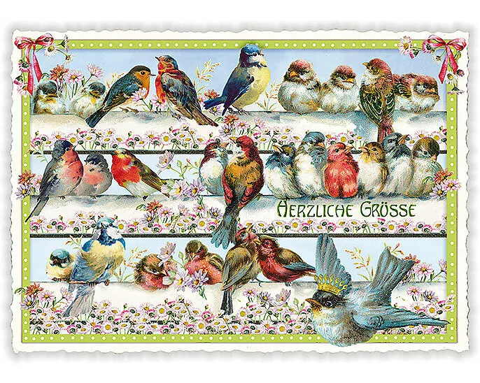 Postkarte / Herzliche Grüsse / quer