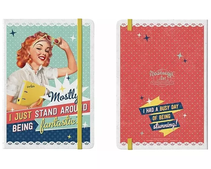 Notizbuch. Say it 50's / mostly I just stand around / A5