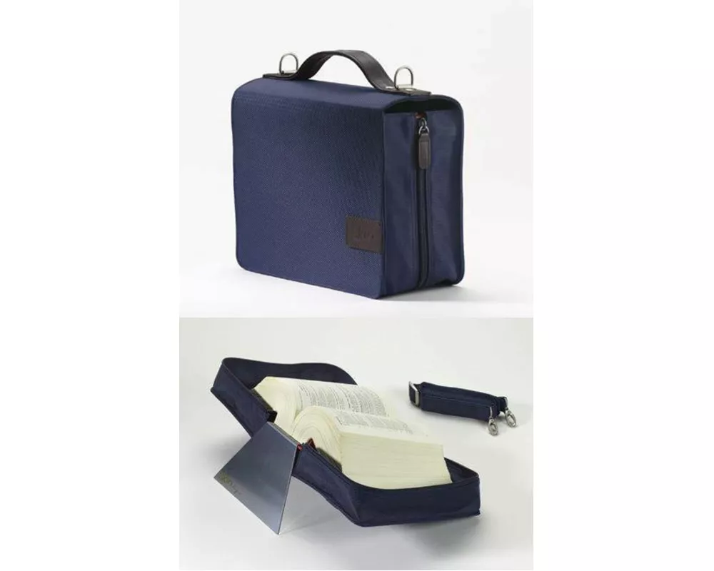 SartoriusSKIN Tasche BASIC Gr. L in Marine-Blau mit Tragegurt & Buchstütze