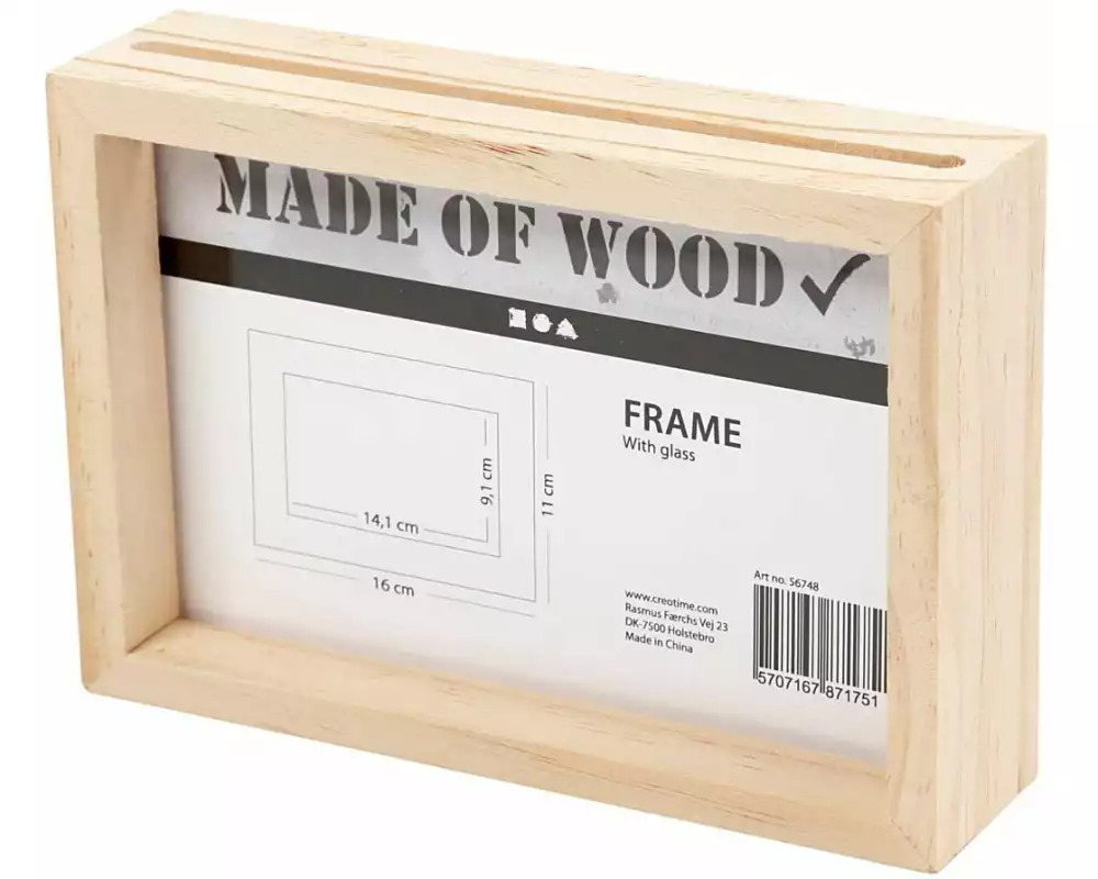 Creativ Company Holzartikel Doppelrahmen 16 x 11 cm, 1 Stück