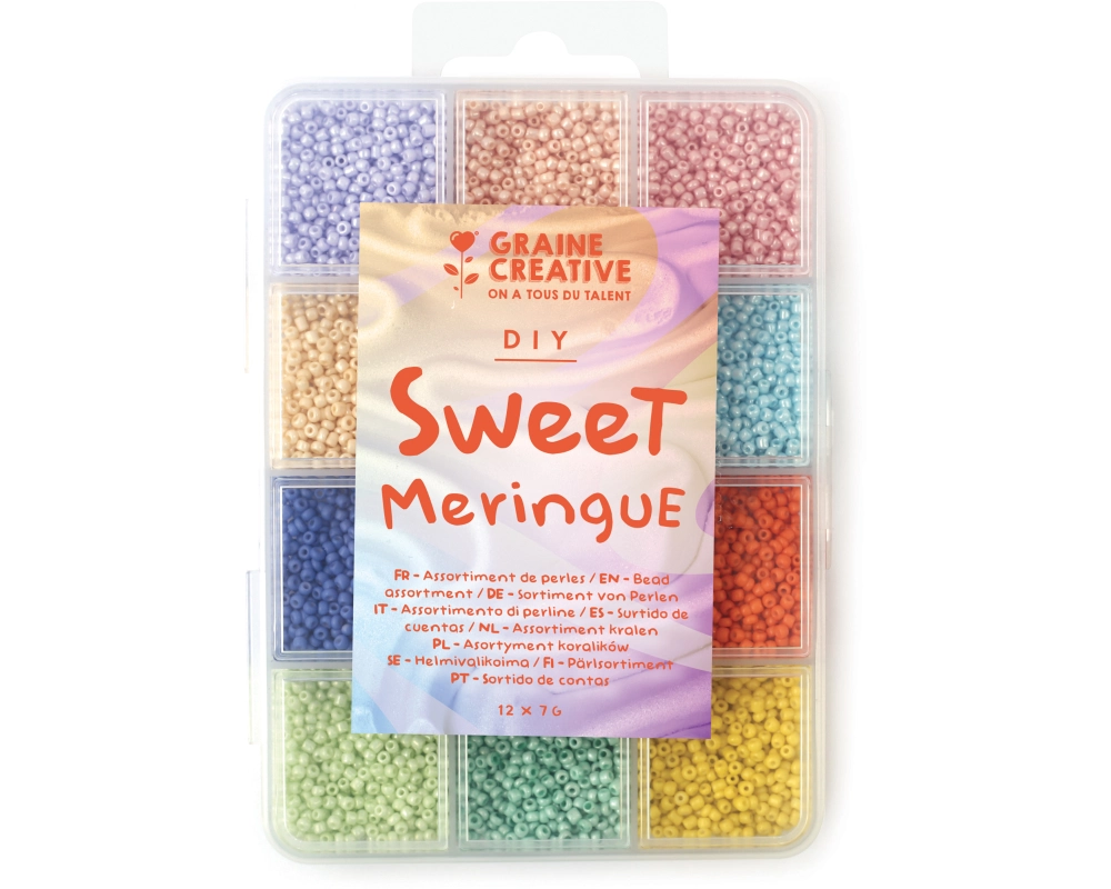 GRAINE CREATIVE Perlen Kit Sweet Meringue GC-736109 12 Farben