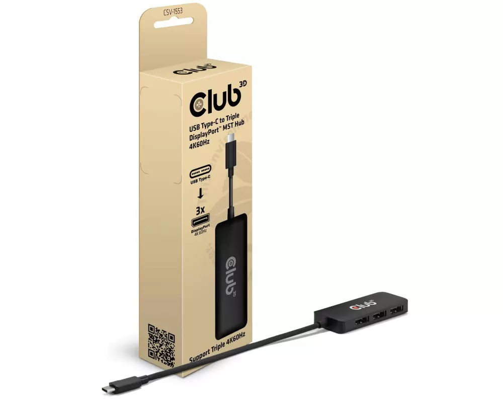 Club 3D Adapterkabel CSV-1553 MST Hub USB Type-C - DisplayPort