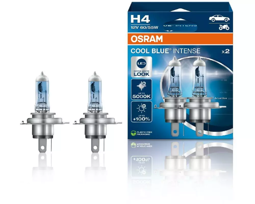 OSRAM H4 Cool Blue Intense Duobox 12 V 55W P43t PKW