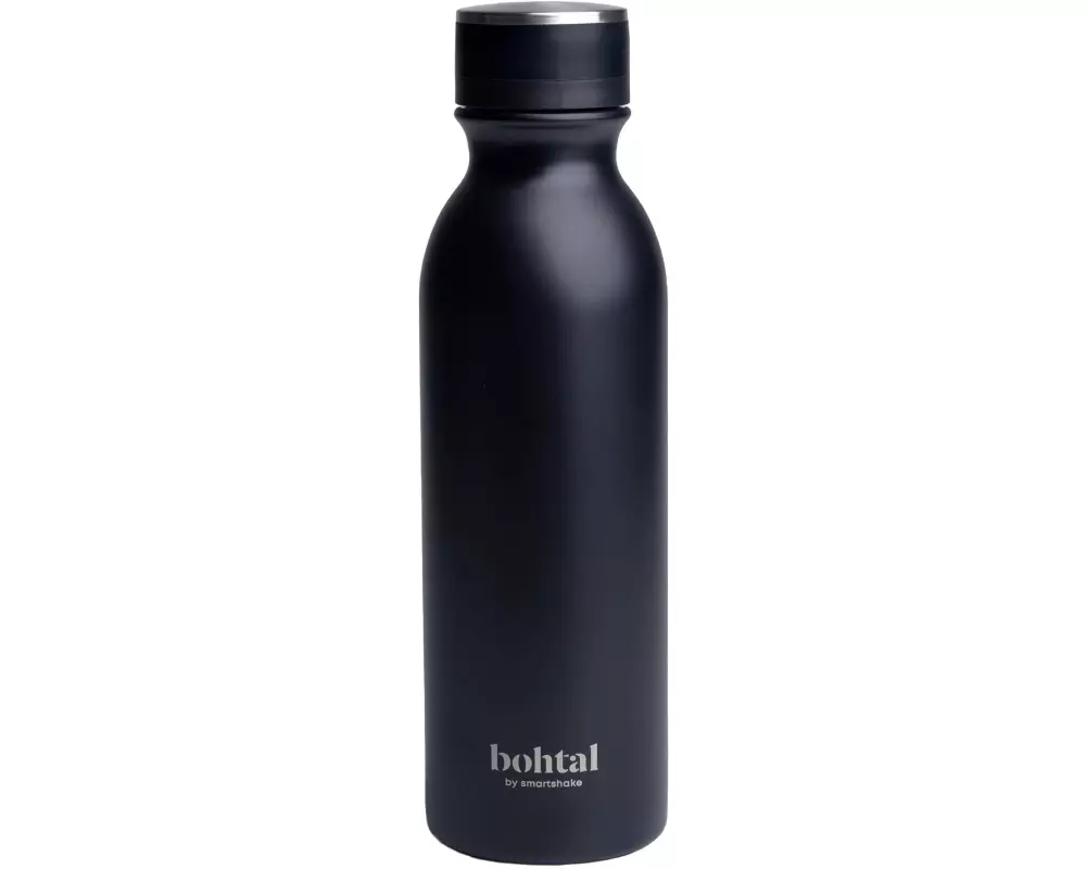 Smartshake Bohtal Isolierte Flasche 600 ml, Schwarz