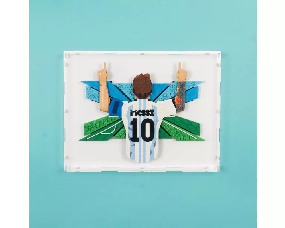 iDisplayit Acryl-Wand-Display für LEGO 43018 Lionel Messi