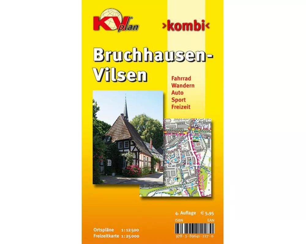 Bruchhausen-Vilsen, KVplan, Radkarte/Wanderkarte/Stadtplan, 1:25.000 / 1:12.500