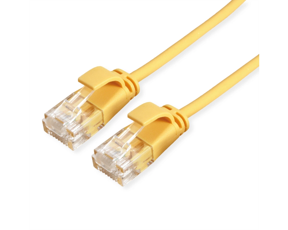 ROLINE UTP DataCenter Patchkabel Cat.6A (Class EA), LSOH, slim, gelb, 1,5 m