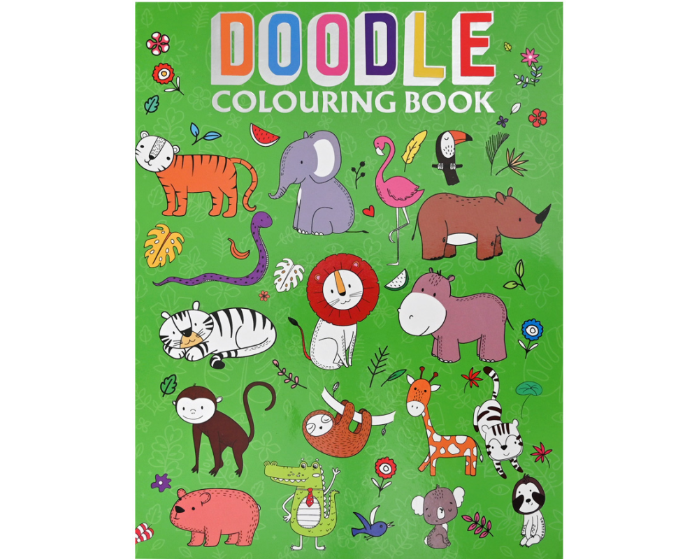 ROOST Malbuch Doodle A4 B212 2 Stück assortiert