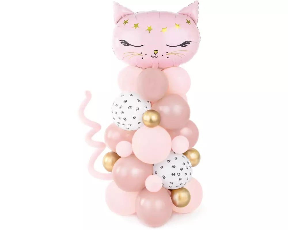 Partydeco Luftballon Kätzchen Pink, 83 x 140 cm, 10-teilig
