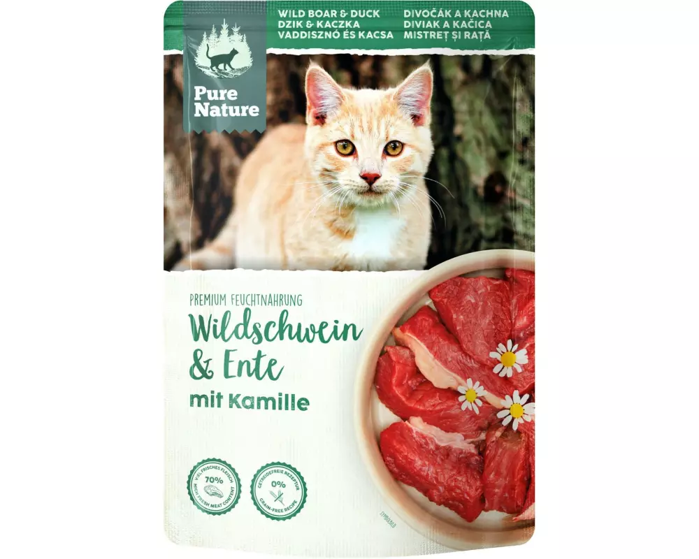 Pure Nature Nassfutter Wildschwein&Ente, 85 g