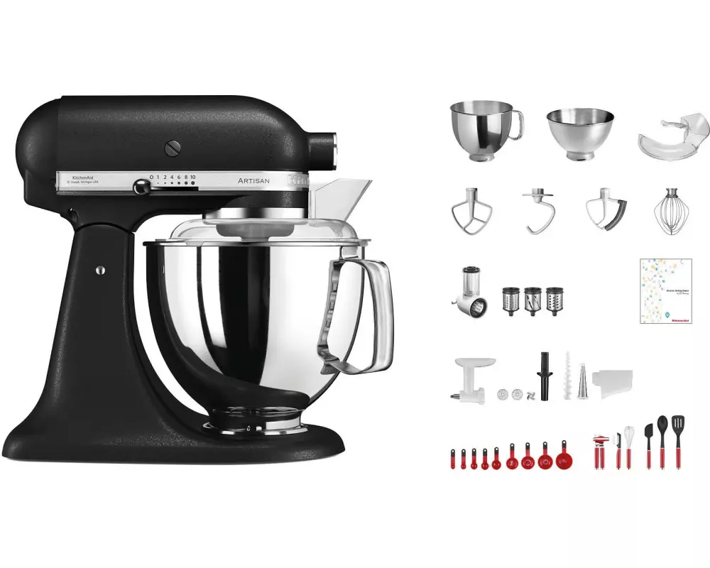 KitchenAid Küchenmaschine Artisan KSM200 Schwarz matt
