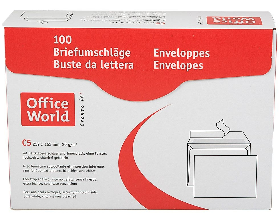 OFFICE WORLD Couvert 25775 C5 80g 100Stk.