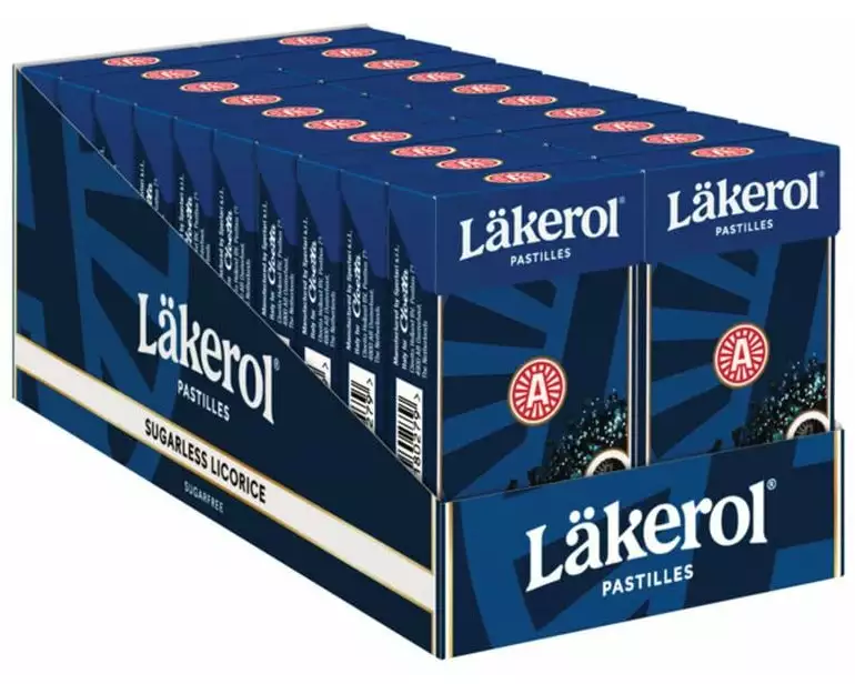 Läkerol Bonbons Sugarless Licorice 20 x 27 g