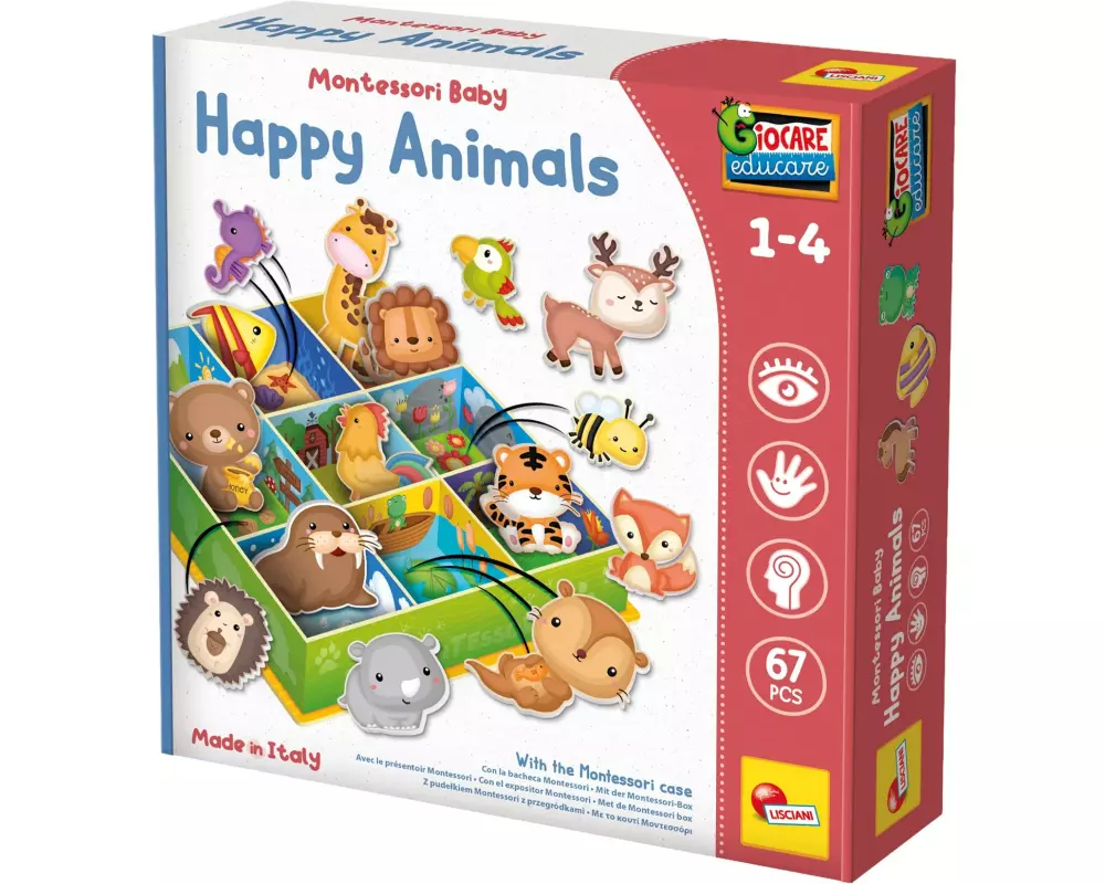 Lisciani Happy Animals Setzkasten und Sortierspiel