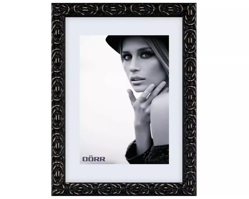Dörr Bilderrahmen Ornament Schwarz, 13 x 18 cm