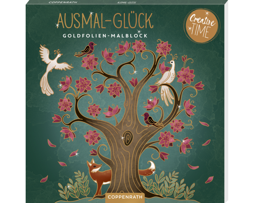 COPPENRATH Goldfolien Ausmalblock Glück 2 97202 48 Seiten