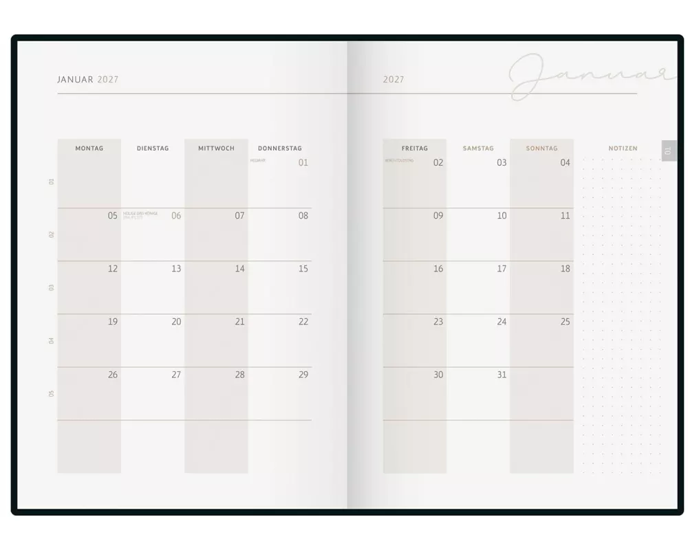 rido idé Tagesagenda Design Line 2027 Monstera