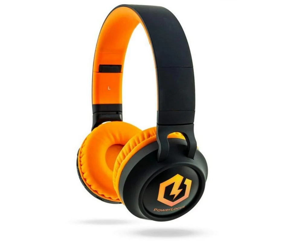 PowerLocus Buddy Kinder On-Ear Schwarz Orange