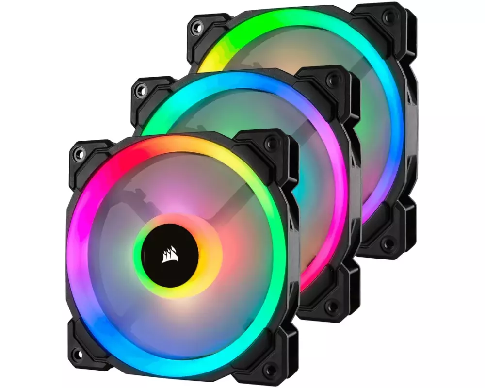 Corsair PC-Lüfter iCUE LL120 RGB Triple Pack mit Lighting Node PRO