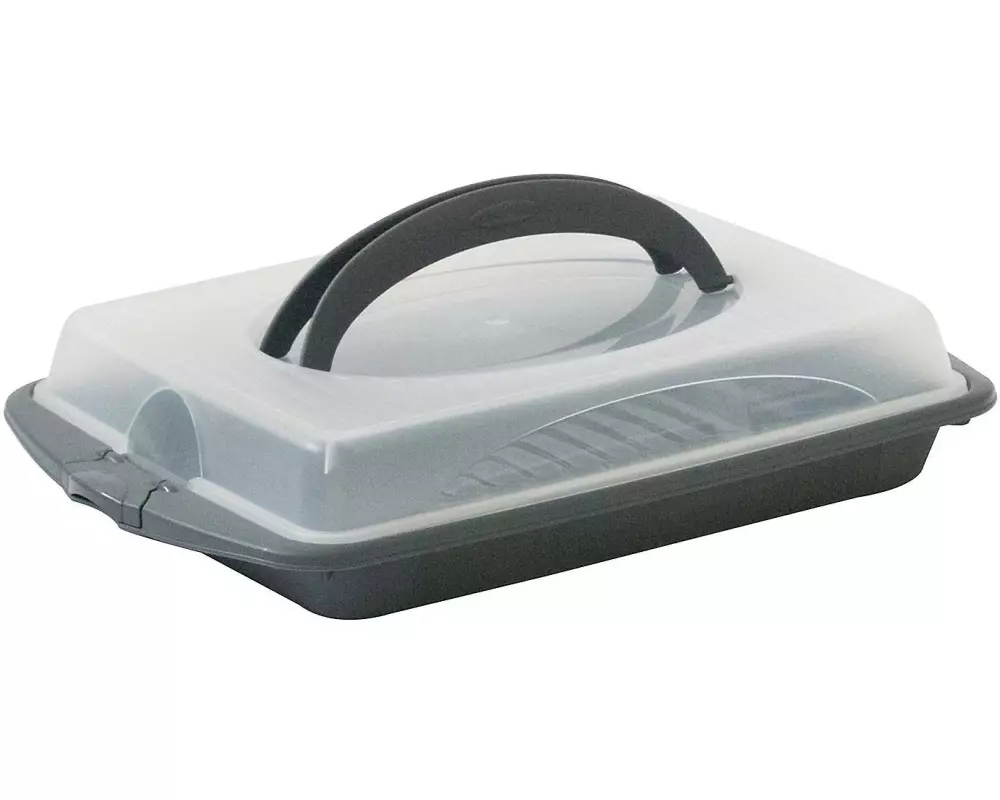 Kela Cakeplatte Deli Dunkelgrau/Weiss