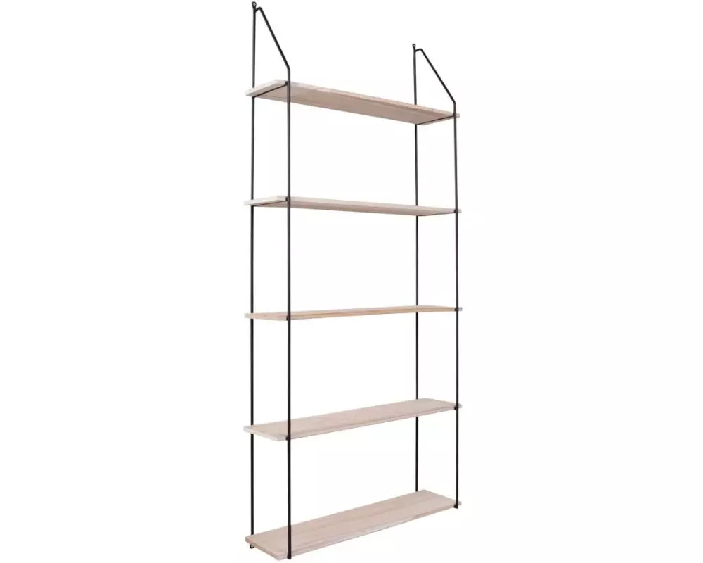 House Nordic Wandregal Eindhoven 145 x 65 cm, Nature/Schwarz