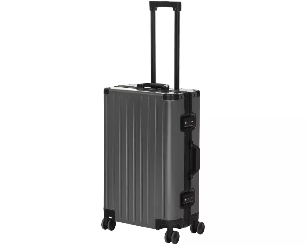 KOOR Reisekoffer Aluminium 58 L, Grau/Grün