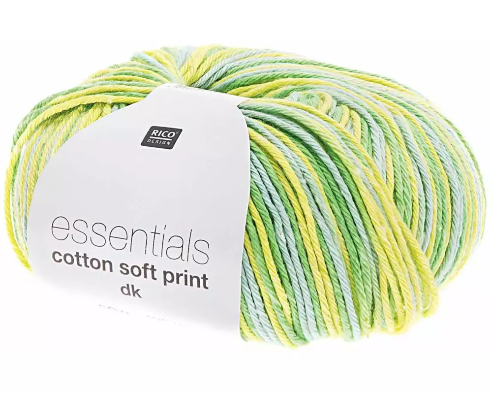 Rico Design Wolle Essentials Cotton Soft Print 50 g Grün; Hellgrün