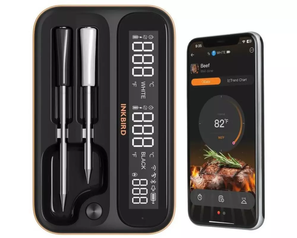 Inkbird Fleischthermometer INT-12-BW Doppelsonde