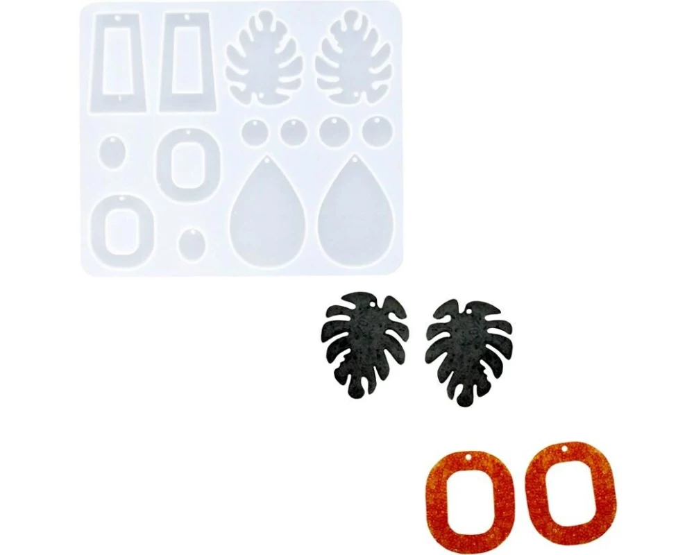 Reslin Giessform Silikon Ohrringe