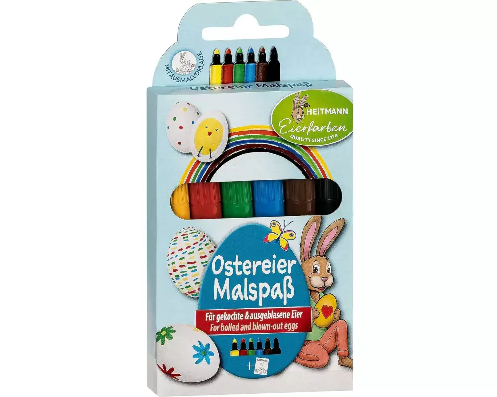 Brauns Heitmann Eierfarben 6 Stück + Ausmalbogen