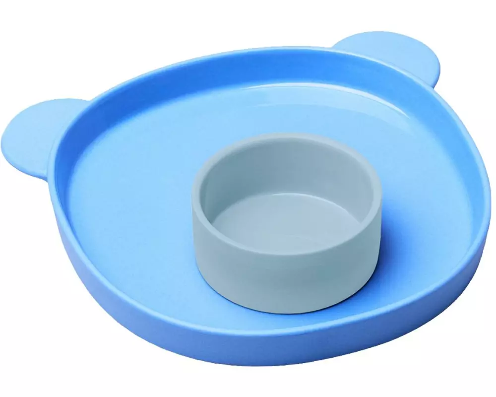 Chic Mic Kinderteller und Schale Good Mood Blueberry Bear