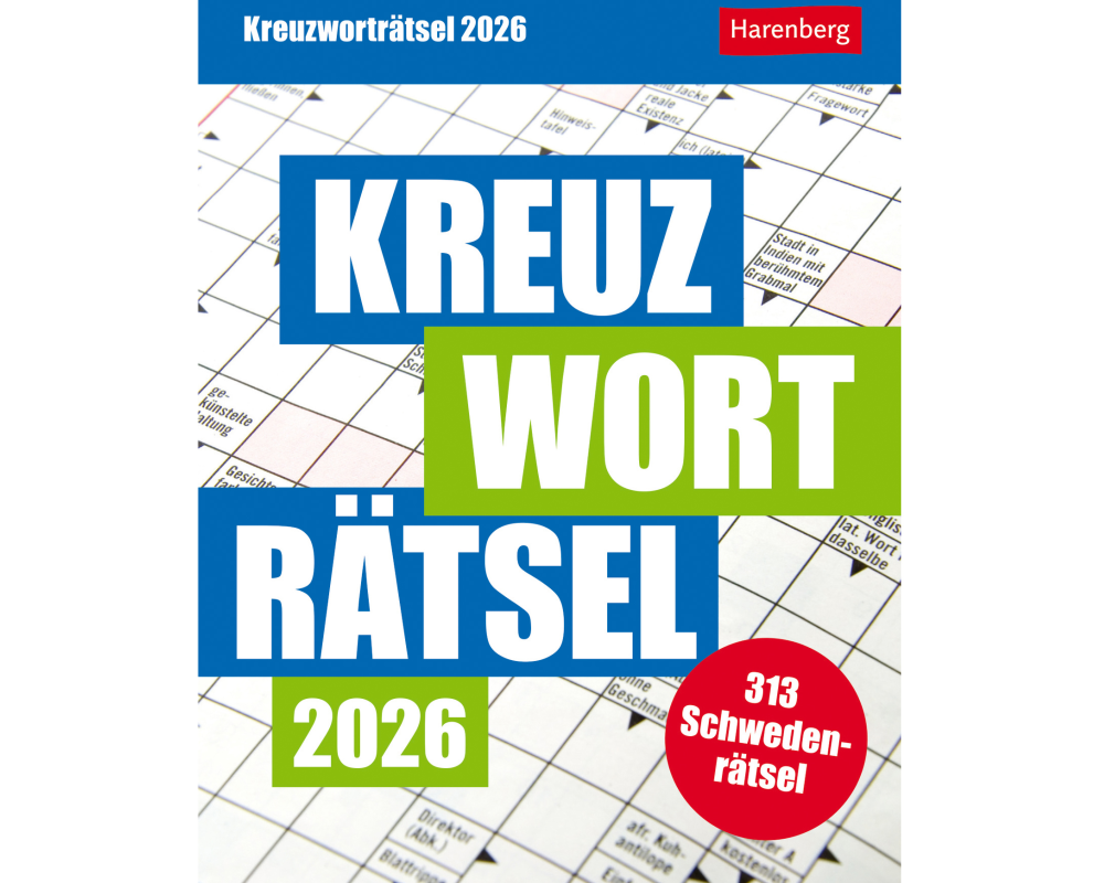 HARENBERG Abreisskalender 2026 2110400+26 Kreuzworträtsel DE 12.5x16cm