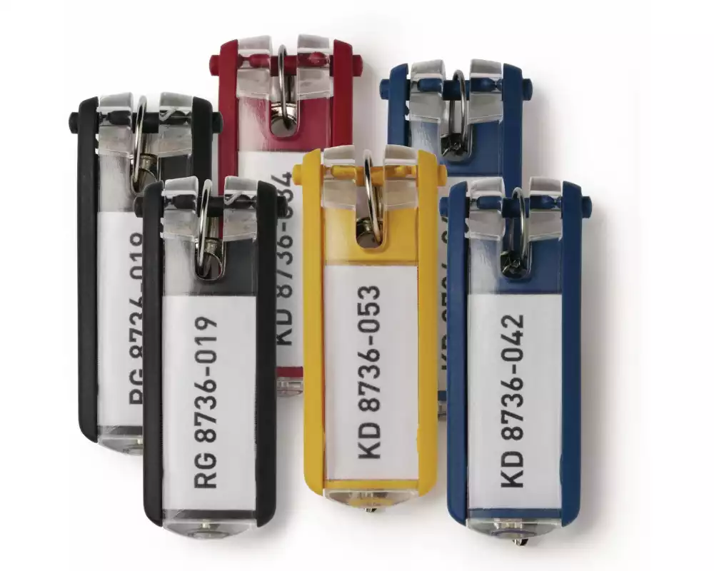 DURABLE Schlüsselanhänger 6 Stück, Mehrfarbig