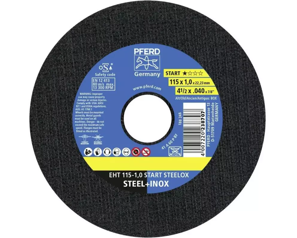 Pferd Trennscheibe EHT 115 x 1.0 x 22.23 mm