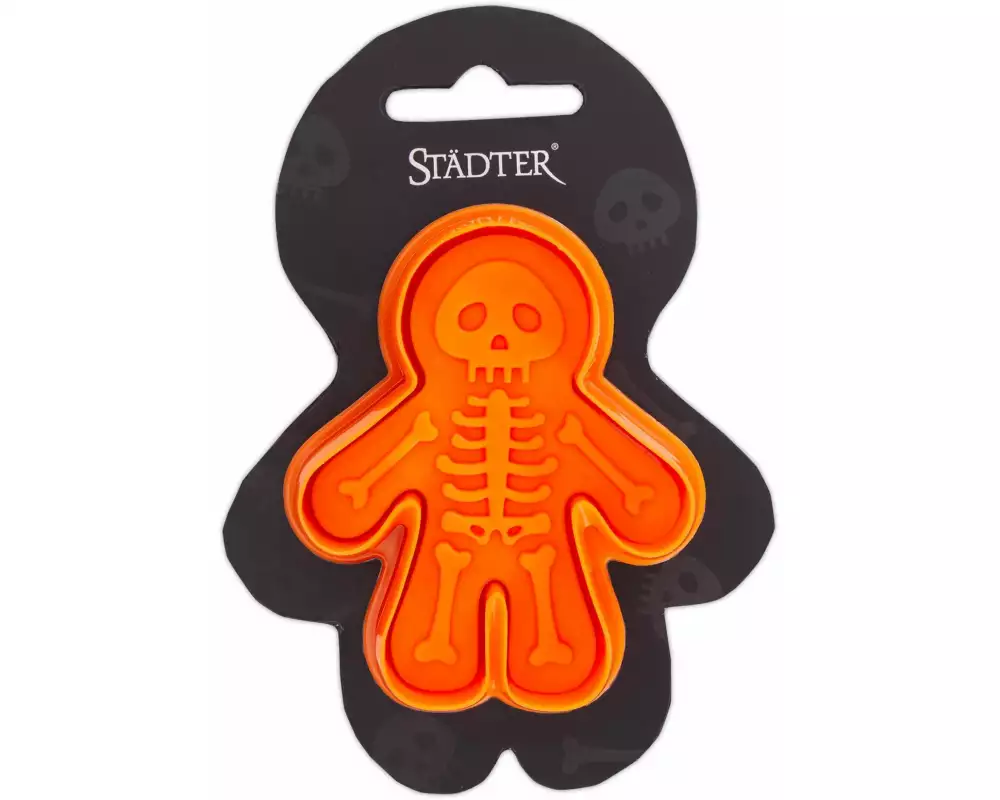 Städter Präge-Ausstecher Skelett 4.3 x 7 cm, Orange