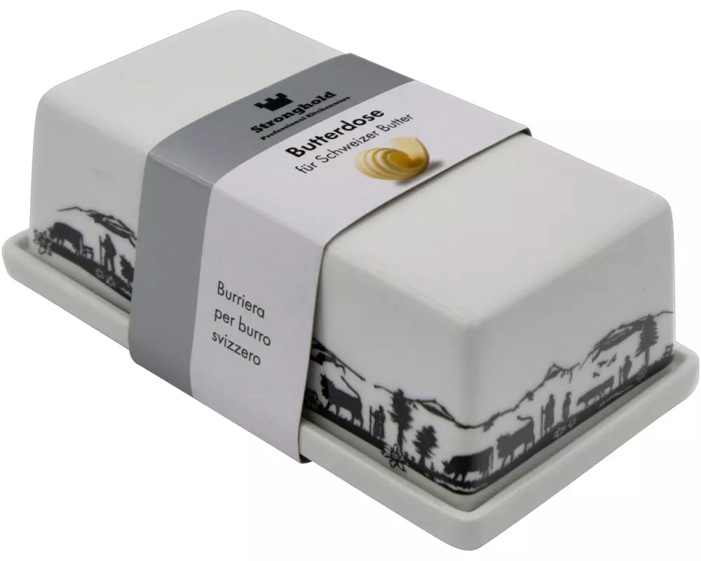 Stronghold Butterdose Scherenschnitt Weiss