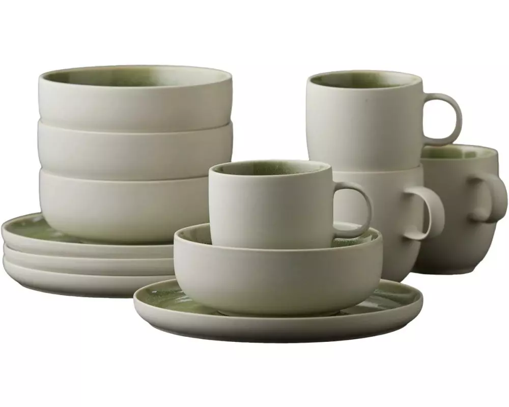 Studio Round Speise-Service North 12-teilig, Dunkelgrün