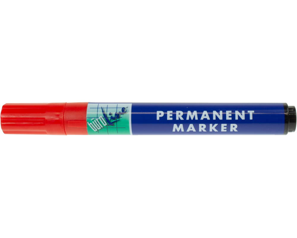 BÜROLINE Permanent Marker 1-4mm 222255 rot