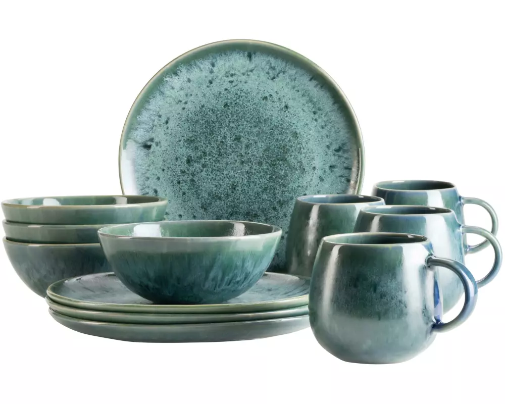 Mäser Frühstücks- & Dessertteller Carellia 12-teilig, Blau