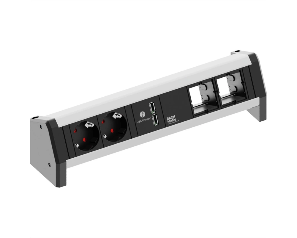 BACHMANN DESK 2x Schutzkontakt 1x USB Charger 2x ABD GST18