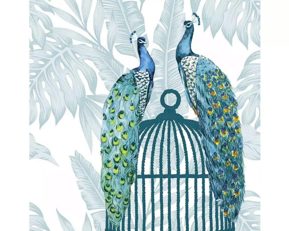 Paper + Design Papierservietten Peacocks 33 cm x 33 cm, 20 Stück