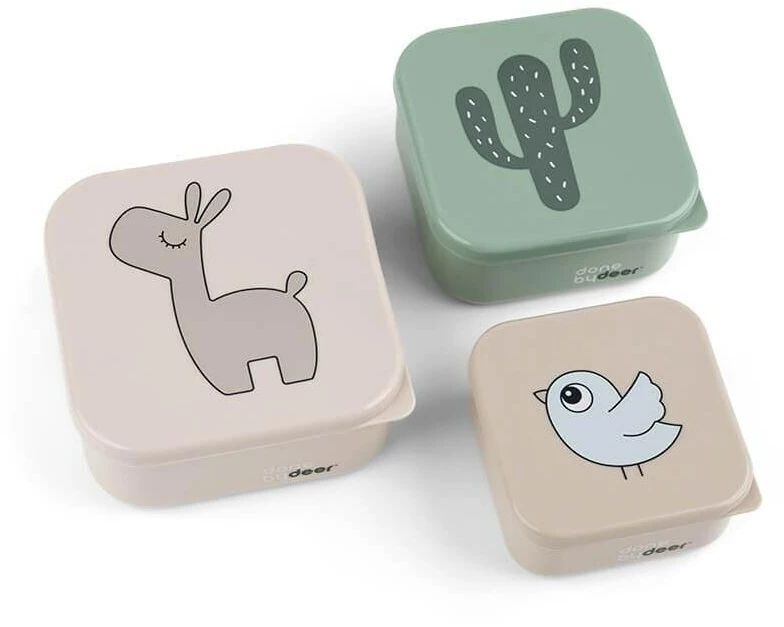 done by deer Lalee Snackbox-Set Grün/Sand