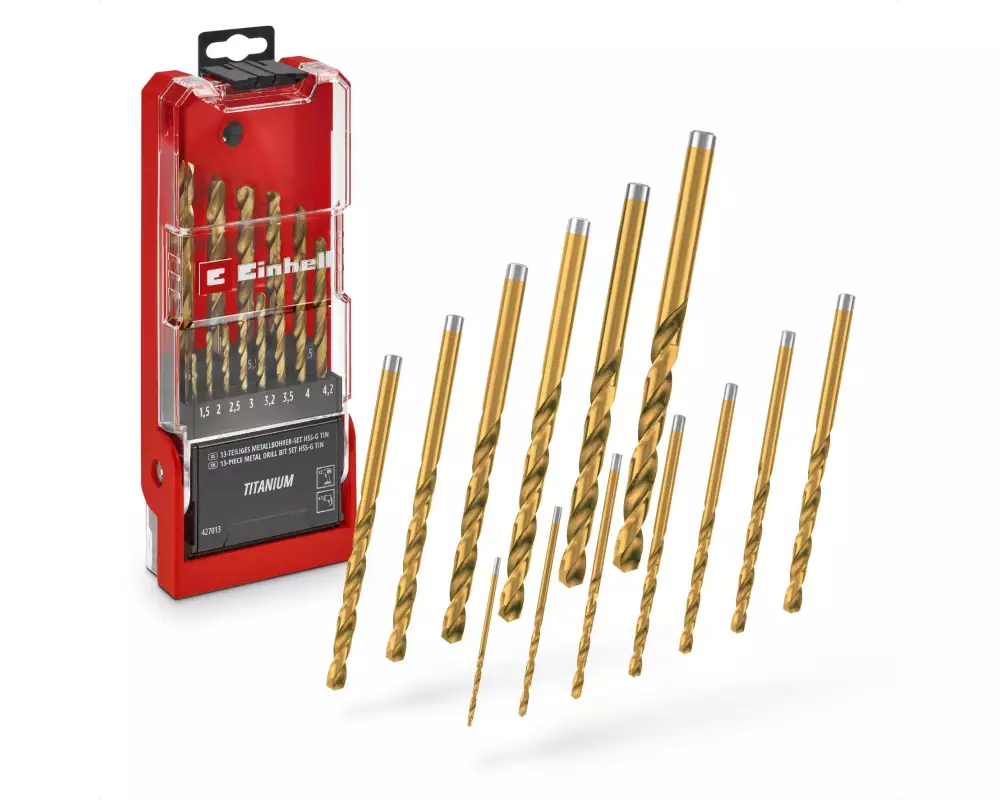 Einhell Metallbohrer-Set HSS-TiN 13tlg LS