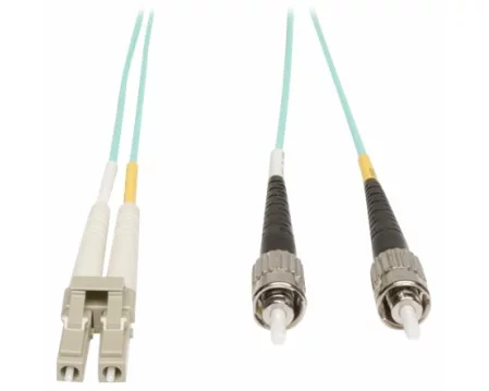 EATON TRIPPLITE 10Gb, Duplex, Multimode, 50/125, OM3, LSZH, Fiber, Patch, Cable, LC/ST, Aqua, 2M, 6ft