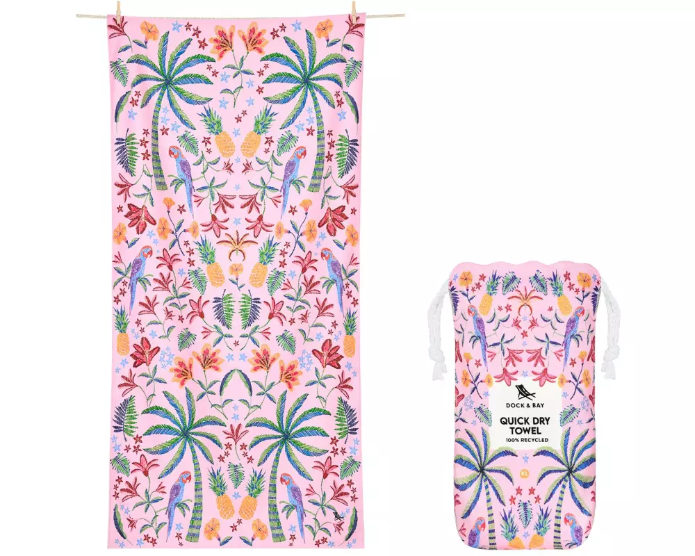 Dock & Bay Badetuch Pink Paradise XL, Mehrfarbig/Pink