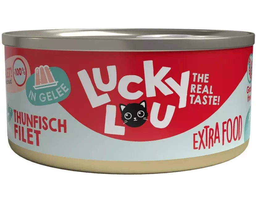 Lucky Lou Nassfutter Extrafood Thunfischfilet in Gelee, 70 g
